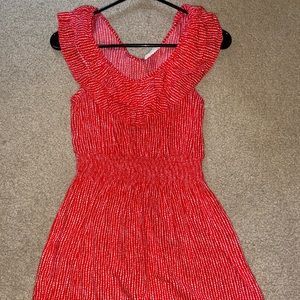 Forever 21 red polka dot short sleeve summer dress